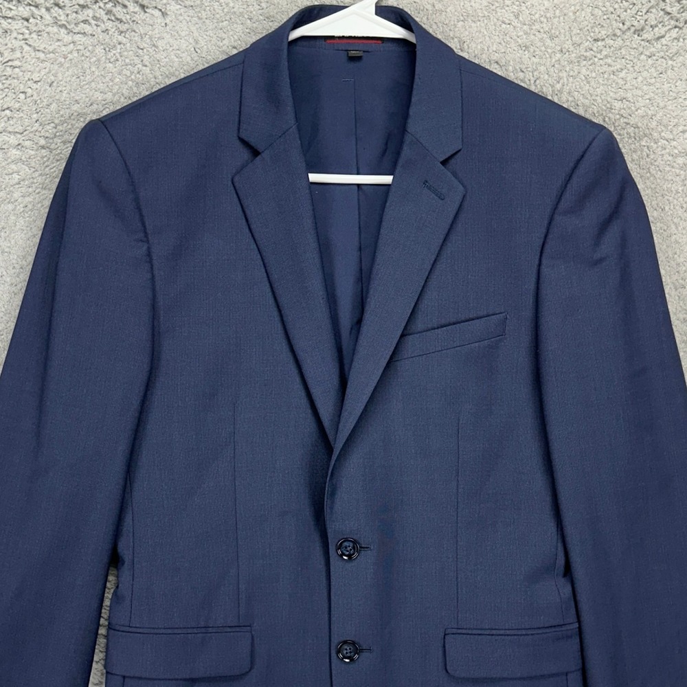 Express Performance Mens Sport Coat Blazer 36S Short Navy Extra Slim‎ Wool Blend